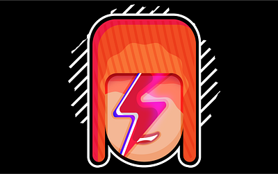 David Bowie Illustration branding design flyer icon illustration illustrator logo typography vector web