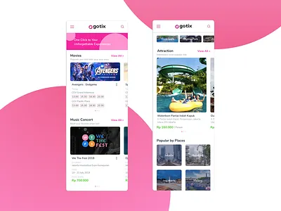 Gotix Mobile Web Redesign app design mobile web design ticket ui ux web website