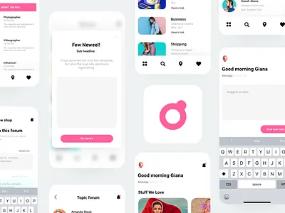 Fashion app icon animation app flat icon minimal ui ux
