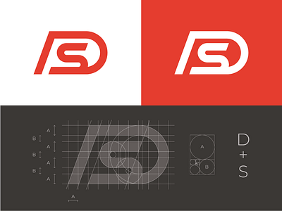 D + S Monogram branding ds logo ds logo grid ds monogram identity logo logo grid mark monogram