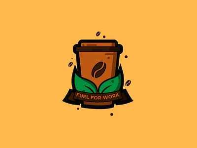 What's your Daily Fuel? design flat icon illustration logo minimalism vector