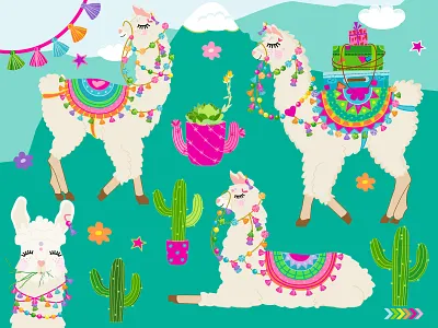 Llama / Lhama cartoon cute design designer illustration kids art kids illustration lhama llama vector