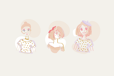 French girl beret french french girl girl illustration illustrator