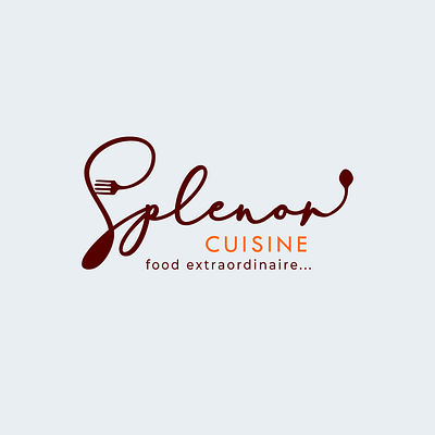 Splenor Cuisine Logo brand identity design logo logodesign wordmark