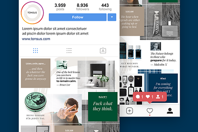 Instagram Grid content instagram instagram post social media typography