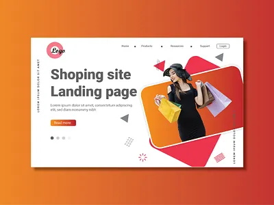 Shop Landing Page behance design fashion free free vector freebies graphic graphic design graphic out graphicout landing page shop shopping typography ui vector vectorart web template webdesign