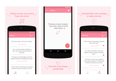 App - Love Verses android aplicativo app design ui ux