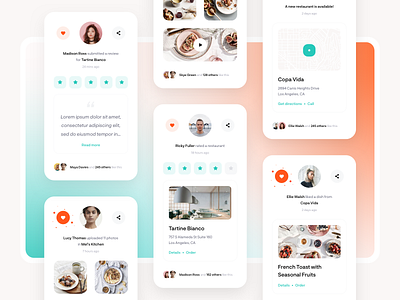 Food delivery platform - Activity feed activity feed clean design food interface minimal sketch social ui ux web widget