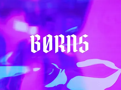 BORNS animation colorful motion moving type psychedelic typogaphy vector video