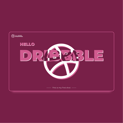 Hello DRIBBBLE design dribbble invite hello dribble logo minimal shot ui ux web website