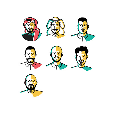 team illustration 2d avatar illustration ui ux vector