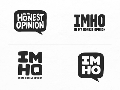 In My Honest Opinion Logo Directions branding branding concept branding design design in my honest opinion in progress logo logo concept logo design logodesign logotype