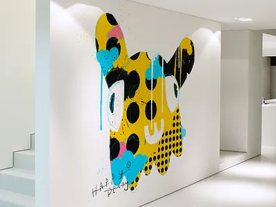 Rabbit Head Mural mural mural artist street art street artist