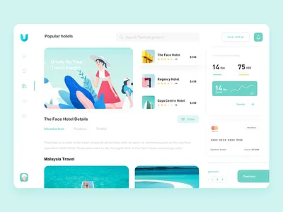 Travel App Backstage app design ui ux web website