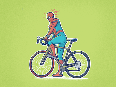 spidey bike character character design illustration line art simple spiderman spidey vector