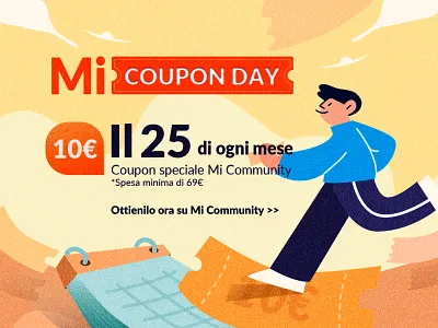 Xiaomi coupon day banner design ui 插图 男孩 颜色