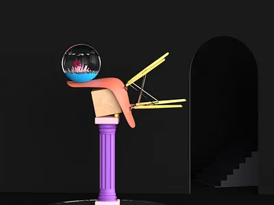 "F" 3D Illustration 36daysoftype 3d alphabet artwork c4d cinema4d design design art illustration typography