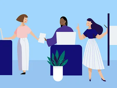 Women in the workplace art character characters design female female character feminism feminist graphic design illustration leader office smart technologies women women empowerment women in illustration work workplace workspace