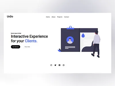 UnDo design html css minimal ui ux web webdesign webdeveloper webdevelopment website websitedesign websitedesigner