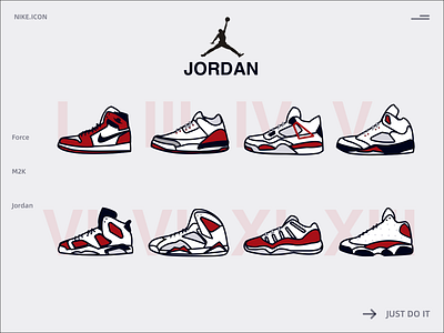 AIR JORDN NIKE ICONS air aj basketball design fashion force illustration just do it logo shoes sports ux