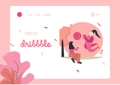 Hello Dribble! design first shot hello dribble illustration web welcome shot