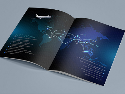 NYC and HCMC Office Brochure Design advertise advertisement brochure brochure design brochure layout brochure mockup brochure template design
