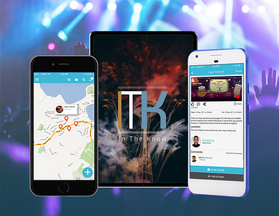 In the Know android app app development booking design event management graphic design illustration ios app logo native app ux