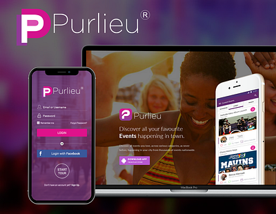 Purlieu android app app development design event management graphic design illustration ios app logo native app ux