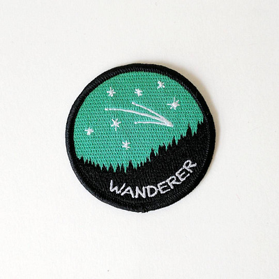 Forest Space Wanderer Patch badge emblem embroidered patch forest illustration patch patch design space stars