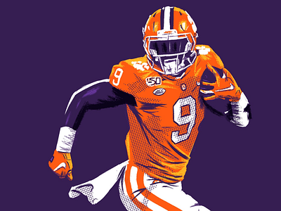 ETN Illustration clemson illustration sports design