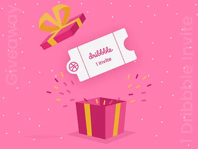 dribbble Invite Giveaway !! debut debute debuts design dribbble invitation dribbble invite dribbble invites freebies giveaway grab illustration ticket ui ux vector