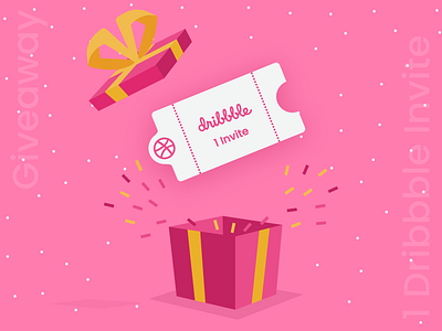 dribbble Invite Giveaway !! debut debute debuts design dribbble invitation dribbble invite dribbble invites freebies giveaway grab illustration ticket ui ux vector