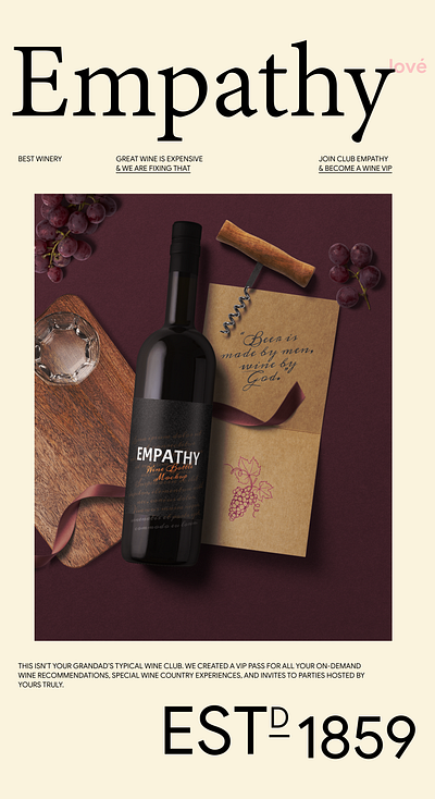 Empathy Wines design elegant design minimal ui ux web winery