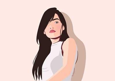 ME :) artist design female flat design human illustration illustration art illustrations illustrator potrait vector vector art