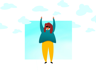 How’s it hangin’? branding clouds design digital illustrations diversity fall flat design graphic design human illustrations illustration procreate summer summer colours sunglasses