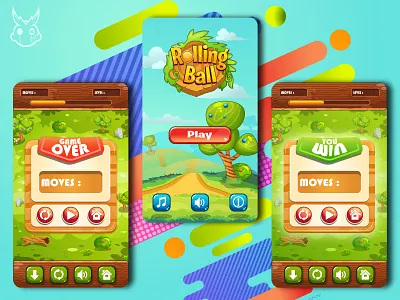 Game Design Rolling Ball app designer ball design graphic forest game 2d game animation game art game artist game asset game desigm game design game designer game dev game development studio game title game ui games puzzle game rolling ui