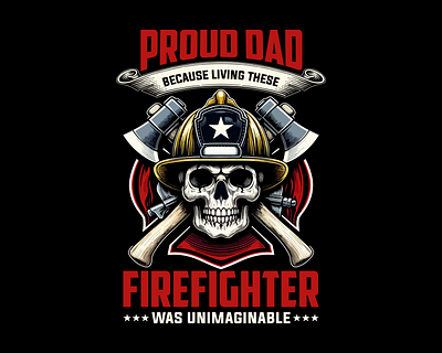 Firefighter T-Shirt Design 3d animation branding design firefighter t shirt design graphic design illustration logo t shirt design ui ux vector