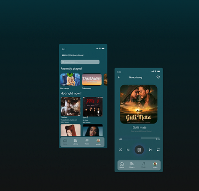 #DailyUI #music app music app ui
