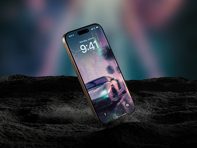 Cyber Dreams - Wallpaper Pack adobe artwork background branding car color creative design futuristic graphic design illustration ios iphone mobile mockup phone ui wallpaper