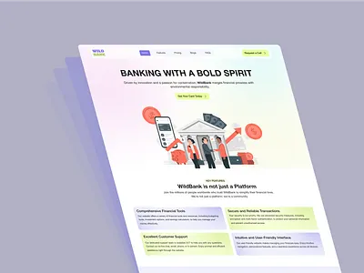 WildBank - Banking Website figma landing page ui ux ux ui design website
