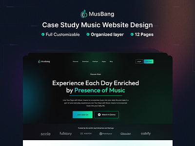 Case Study of Music Party Website Design case study design design process landing page music music party program ui uiux website