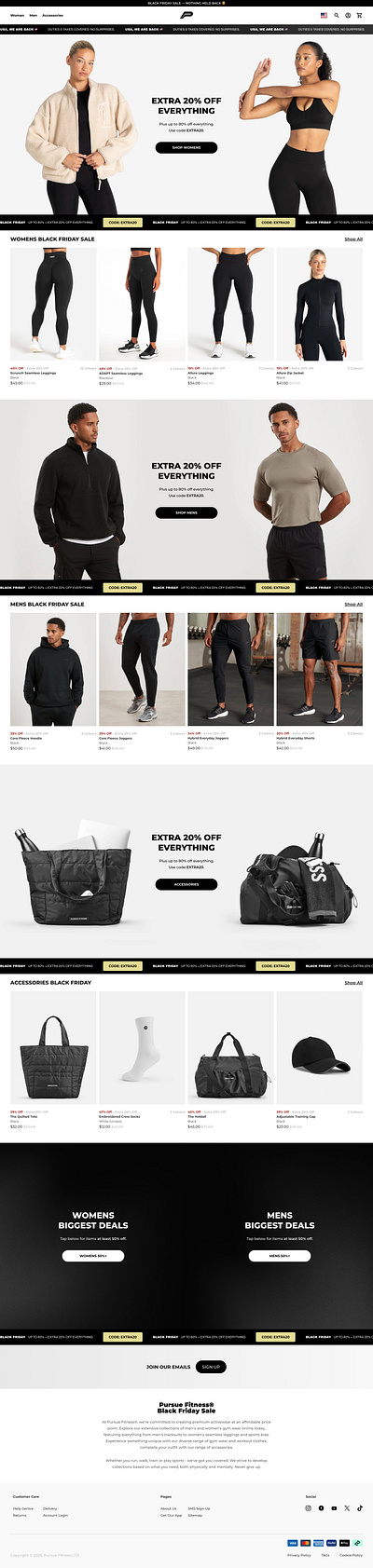 Pursue fitness Wear - Shopify Website fintness wear website shopify shopify design shopify website