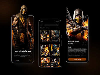 Action Game App action action game action game app adventure app design application figma game app gaming gaming app ui ui ux ux