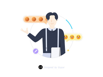 Character illustration character expression illustration