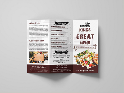 Tri fold Resturent brochure Design branding business card design business card mockup business card template business flyer business flyer design card design design flyer gym flyer design