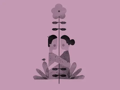 wedding long card illustration jamie aspinall wedding