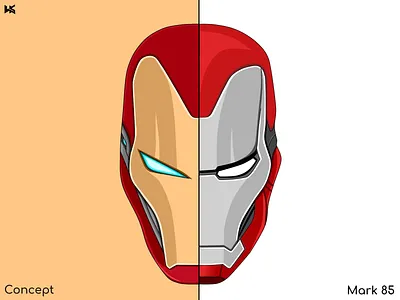 Iron man Mark 85 + Concept avengersendgame ironman marvel marvel studios marvelcomics vector vector illustration
