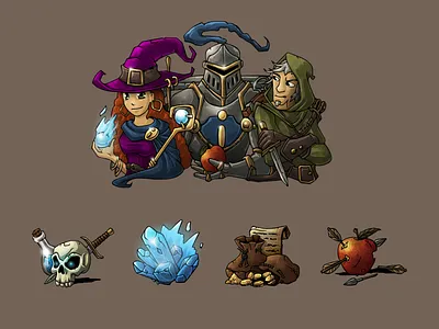 Fantasy e-learning illustrations illustration website