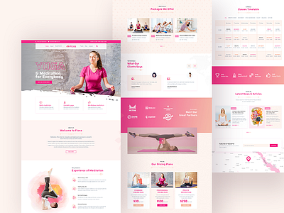 Yoga Template Exploration clean creative fitness health healthy lifestyle landing page meditation minimal themeforest trend 2019 typography ui uidesign uiux web wellness workout yoga yoga studio