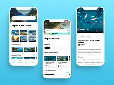 Travel app app app design application article concept design elena sinianskaya mobile mobile app mobile app design mobile design mobile ui olena synianska philippines travel travel app ui uiux ux